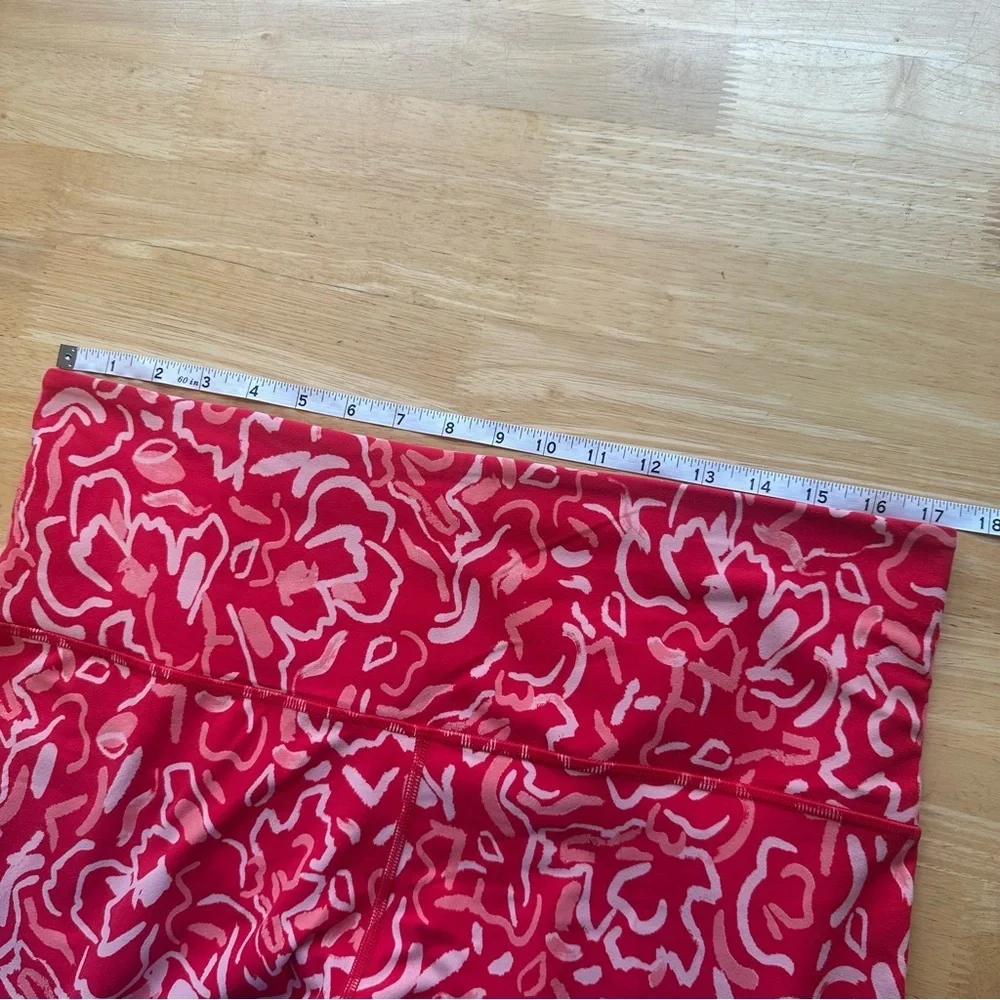 Athleta Leggings Red Pink Plus Size 2X Elation Printed Abstract Floral